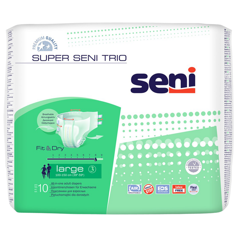 Підгузки для дорослих SUPER SENI TRIO large, 10 шт